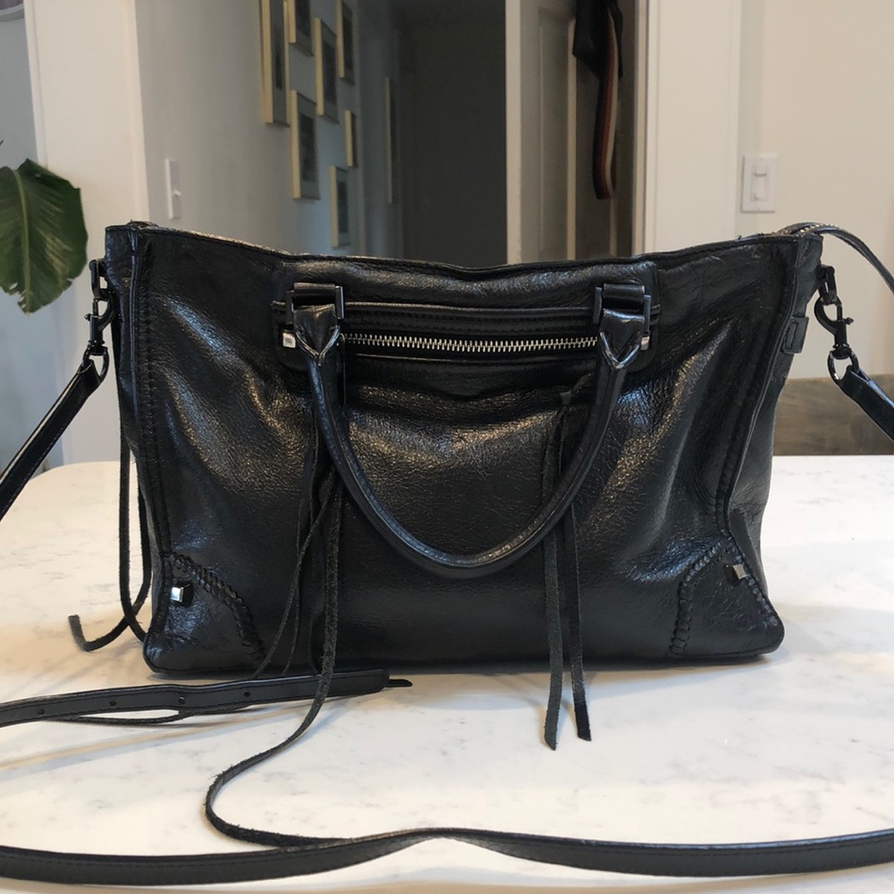 Rebecca Minkoff black leather Regan crossbody handbag